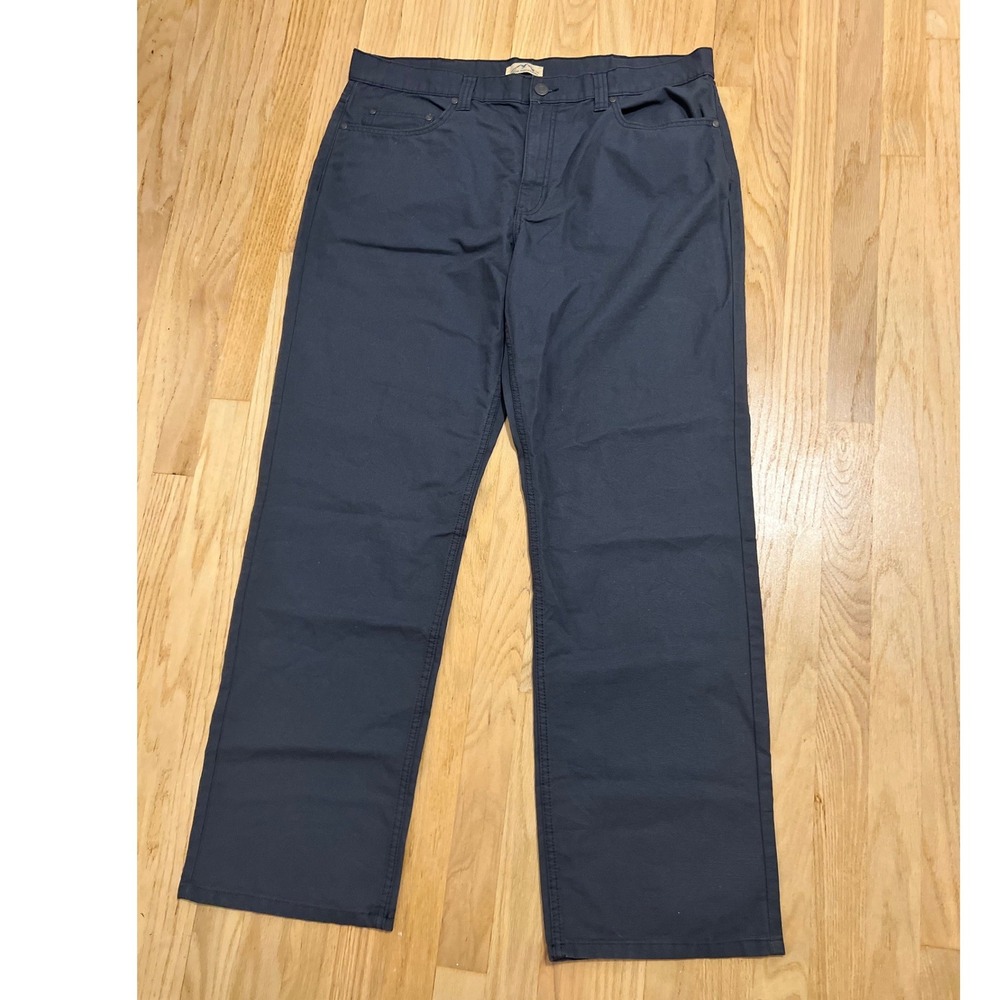 Blue Mountain Mens Relaxed Fit Canvas 5-Pocket Pants Ink Navy 40x34 New Tag